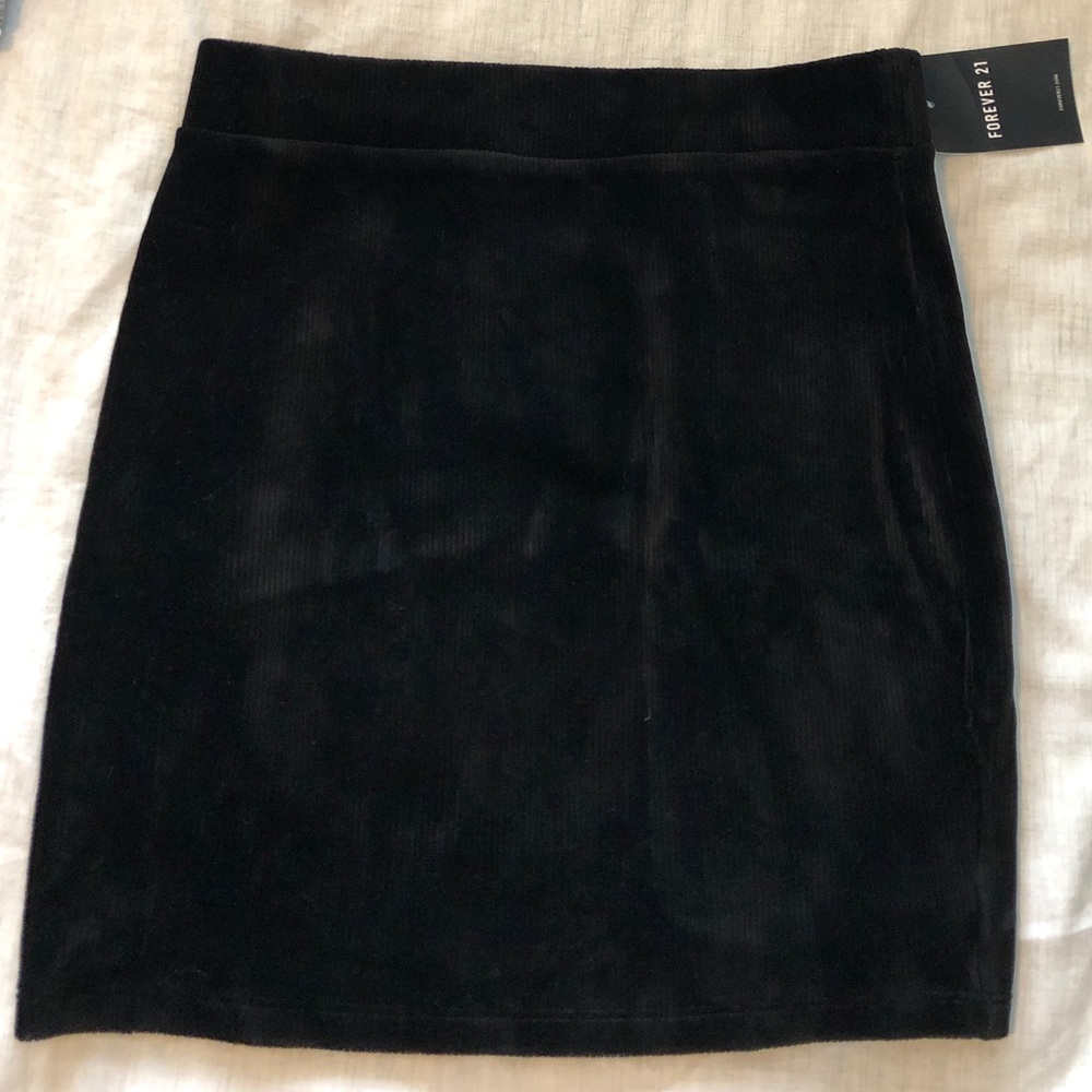 Black corduroy skirt